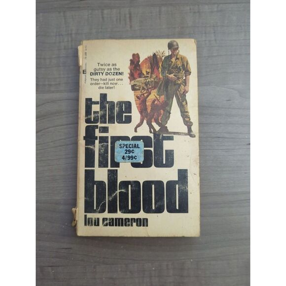 No Brand Other - THE FIRST BLOOD by Lou Cameron WW2 Military Fiction 1971 Vintage Paperback